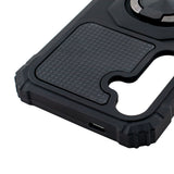 Reiko Kickstand Ring Holder TPU Shockproof Case for Samsung Galaxy S24 Fe in Black