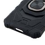 Reiko Kickstand Ring Holder TPU Shockproof Case for Samsung Galaxy S24 Fe in Black