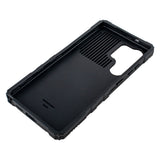 Reiko Kickstand Ring Holder TPU Shockproof Case for Samsung Galaxy S25 Ultra in Black