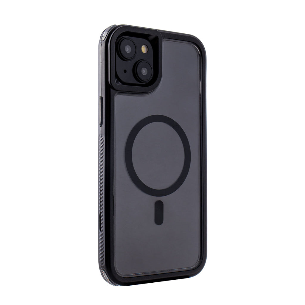 Reiko Heavy Duty 3-in-1 Hybrid Shockproof Anti-Fall Protective Magnetic Case for iPhone 15 Plus in Black
