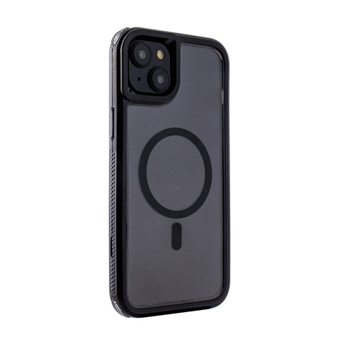 Reiko Heavy Duty 3-in-1 Hybrid Shockproof Anti-Fall Protective Magnetic Case for iPhone 15 Plus in Black
