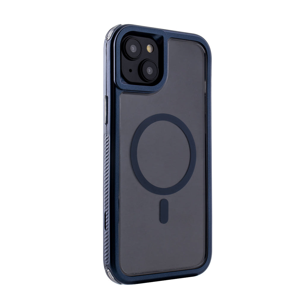 Reiko Heavy Duty 3-in-1 Hybrid Shockproof Anti-Fall Protective Magnetic Case for iPhone 15 Plus in Blue