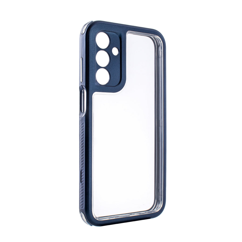 Reiko Heavy Duty Transparent Shockproof Protection 3-in-1 Hybrid Protective Case for Galaxy A15 5G in Blue