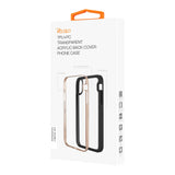 Reiko iPhone X/iPhone XS Hard Transparent Plastic TPU Case in Clear Black | MaxStrata