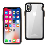 Reiko iPhone X/iPhone XS Hard Transparent Plastic TPU Case in Clear Gold | MaxStrata