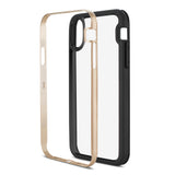 Reiko iPhone X/iPhone XS Hard Transparent Plastic TPU Case in Clear Gold | MaxStrata
