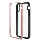 Reiko iPhone X/iPhone XS Hard Transparent Plastic TPU Case in Clear Rose Gold | MaxStrata