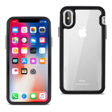 Reiko iPhone X/iPhone XS Hard Transparent Plastic TPU Case in Clear Silver | MaxStrata