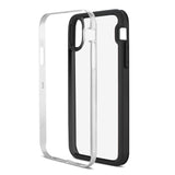 Reiko iPhone X/iPhone XS Hard Transparent Plastic TPU Case in Clear Silver | MaxStrata