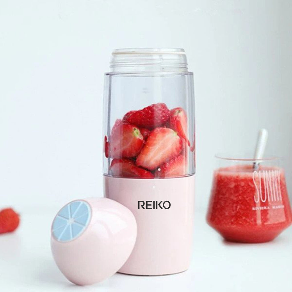 Reiko 380Ml Portable Blender with USB Rechargeable Batteries in Pink | MaxStrata