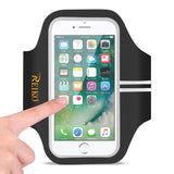 Reiko Running Sports Armband for iPhone 7/ 6/ 6S or 5 Inches Device in Black (5X5 Inches) | MaxStrata
