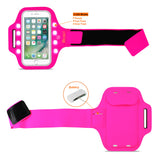 Reiko Running Sports Armband for iPhone 7 Plus/ 6S Plus or 5.5 Inches Device with LED in Pink (5.5X5.5 Inches) | MaxStrata
