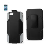 Reiko iPhone 6 Plus 3-in-1 Hybrid Heavy Duty Holster Combo Case in Gray Black | MaxStrata
