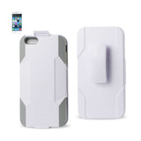 Reiko iPhone 6 Plus 3-in-1 Hybrid Heavy Duty Holster Combo Case in Gray White | MaxStrata