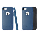 Reiko iPhone 7/8/SE2 3-in-1 Hybrid Heavy Duty Holster Combo Case in Navy | MaxStrata