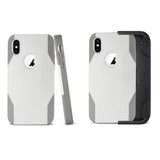Reiko iPhone X/iPhone XS 3-in-1 Hybrid Heavy Duty Holster Combo Case in Ivory | MaxStrata