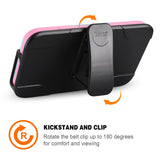Reiko iPhone X/iPhone XS 3-in-1 Hybrid Heavy Duty Holster Combo Case in Mint Green | MaxStrata