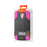 Reiko Samsung Galaxy S5 3-in-1 Hybrid Heavy Duty Holster Combo Case in Hot Pink Black | MaxStrata