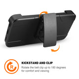 Reiko Samsung Galaxy S9 3-in-1 Hybrid Heavy Duty Holster Combo Case in Black | MaxStrata