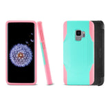 Reiko Samsung Galaxy S9 3-in-1 Hybrid Heavy Duty Holster Combo Case in Mint Green | MaxStrata