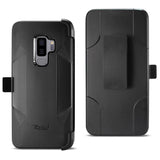 Reiko Samsung Galaxy S9 Plus 3-in-1 Hybrid Heavy Duty Holster Combo Case in Black | MaxStrata