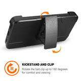 Reiko Samsung Galaxy S9 Plus 3-in-1 Hybrid Heavy Duty Holster Combo Case in Black | MaxStrata