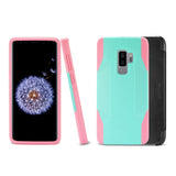 Reiko Samsung Galaxy S9 Plus 3-in-1 Hybrid Heavy Duty Holster Combo Case in Mint Green | MaxStrata