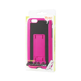 Reiko iPhone 6 Plus Hybrid Heavy Duty Case with Vertical Kickstand in Black Hot Pink | MaxStrata