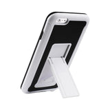 Reiko iPhone 6 Plus Hybrid Heavy Duty Case with Vertical Kickstand in Black White | MaxStrata