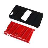 Reiko iPhone 6S Plus/ 6 Plus Hybrid Fishbone Case with Kickstand in Black Red | MaxStrata