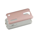 Reiko LG K10 Solid Armor Dual Layer Protective Case in Rose Gold | MaxStrata
