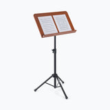 On-Stage Music Stand w/ Wide Rosewood Bookplate (SM7312W)
