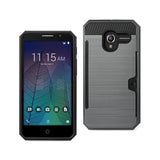 Reiko Alcatel Tru Slim Armor Hybrid Case with Card Holder in Gray | MaxStrata