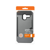 Reiko Alcatel Tru Slim Armor Hybrid Case with Card Holder in Gray | MaxStrata