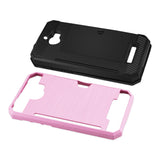 Reiko Coolpad Defiant Slim Armor Hybrid Case with Card Holder in Pink | MaxStrata