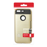 Reiko Google Pixel Slim Armor Hybrid Case with Card Holder in Gold | MaxStrata