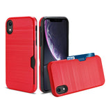 Reiko iPhone XS Max Slim Armor Hybrid Case with Card Holder in Red | MaxStrata