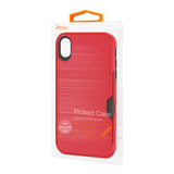 Reiko iPhone XS Max Slim Armor Hybrid Case with Card Holder in Red | MaxStrata