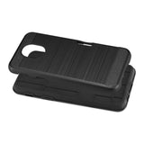 Reiko Samsung J3 (2018) Slim Armor Hybrid Case with Card Holder in Black | MaxStrata