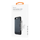 Reiko Samsung J3 (2018) Slim Armor Hybrid Case with Card Holder in Gray | MaxStrata