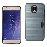 Reiko Samsung J3 (2018) Slim Armor Hybrid Case with Card Holder in Navy | MaxStrata