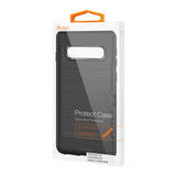 Reiko Samsung Galaxy S10 Slim Armor Hybrid Case with Card Holder in Black | MaxStrata
