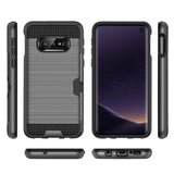 Reiko Samsung Galaxy S10 Lite Slim Armor Hybrid Case with Card Holder in Gray | MaxStrata