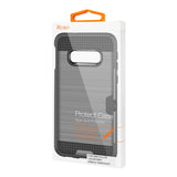 Reiko Samsung Galaxy S10 Lite Slim Armor Hybrid Case with Card Holder in Gray | MaxStrata