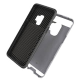 Reiko Samsung Galaxy S9 Slim Armor Hybrid Case with Card Holder in Gray | MaxStrata