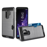 Reiko Samsung Galaxy S9 Plus Slim Armor Hybrid Case with Card Holder in Gray | MaxStrata
