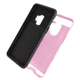 Reiko Samsung Galaxy S9 Slim Armor Hybrid Case with Card Holder in Pink | MaxStrata