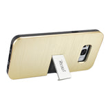Reiko Samsung S8 Edge/ S8 Plus Slim Armor Hybrid Case with Card Holder & Kickstand in Gold | MaxStrata