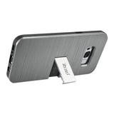Reiko Samsung S8 Edge/ S8 Plus Slim Armor Hybrid Case with Card Holder & Kickstand in Grey | MaxStrata