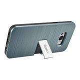 Reiko Samsung S8 Edge/ S8 Plus Slim Armor Hybrid Case with Card Holder & Kickstand in Navy | MaxStrata
